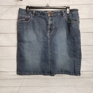 The Original Squeeze Jeans Denim‎ 5 Pocket Women's Mini Skirt 16
